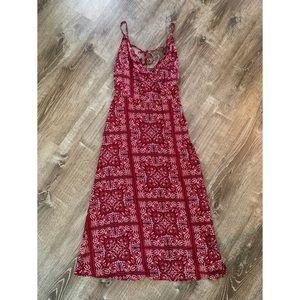 NWT Primark Red Bandana Wrap Midi Dress